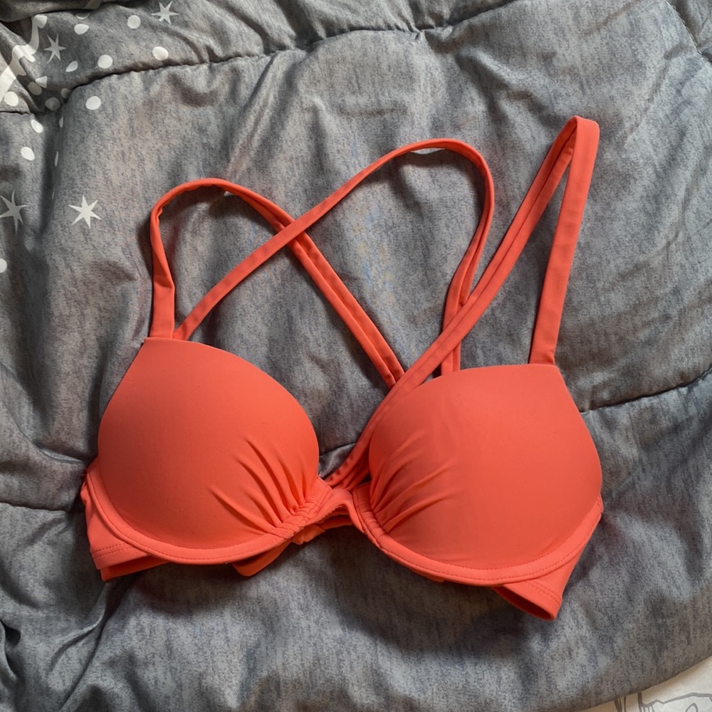 Coral Push-up Bikini Top